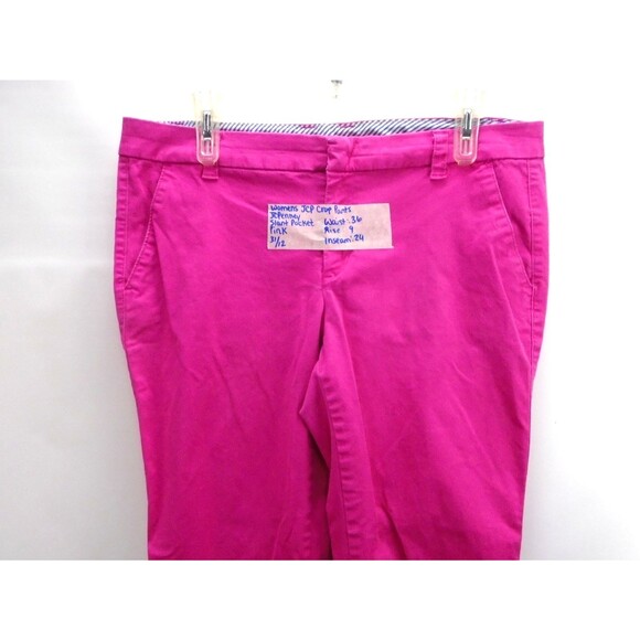 JCP Women's J.C. Penney Pink Size 31 (36x24) Cropped/Ankle Pants - Picture 2 of 8